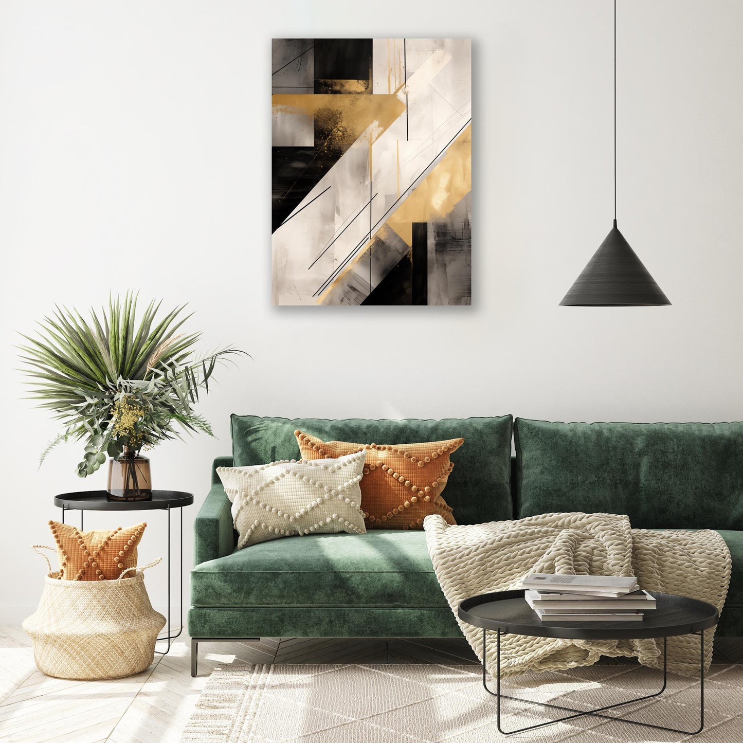 Abstract Gold Geometry - Atka Inspirations