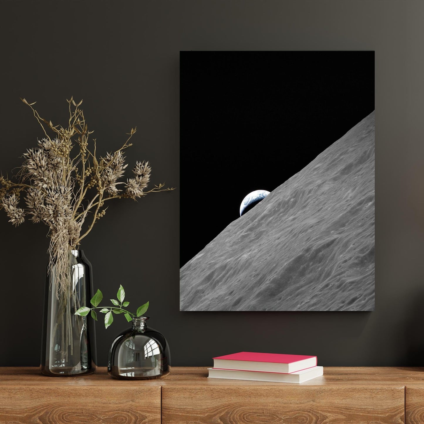 Crescent Earth: Apollo 17's Lunar Vista - Atka Inspirations