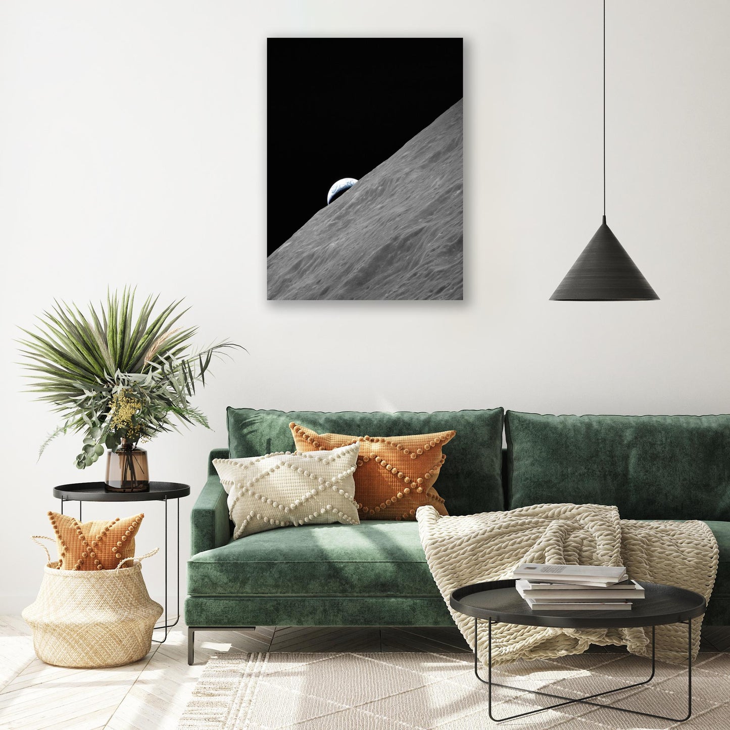 Crescent Earth: Apollo 17's Lunar Vista - Atka Inspirations