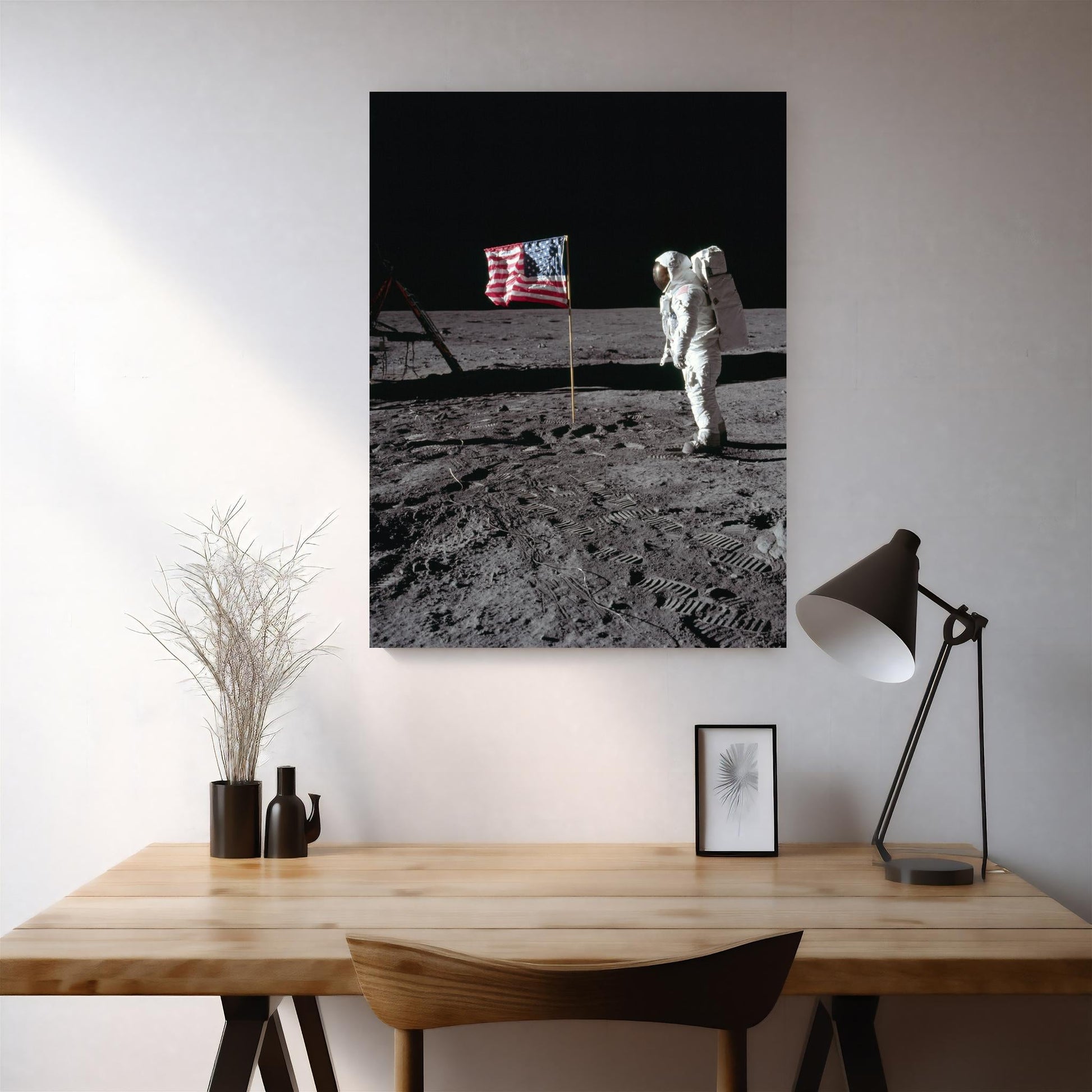 Lunar Salute: Aldrin and the American Flag - Atka Inspirations