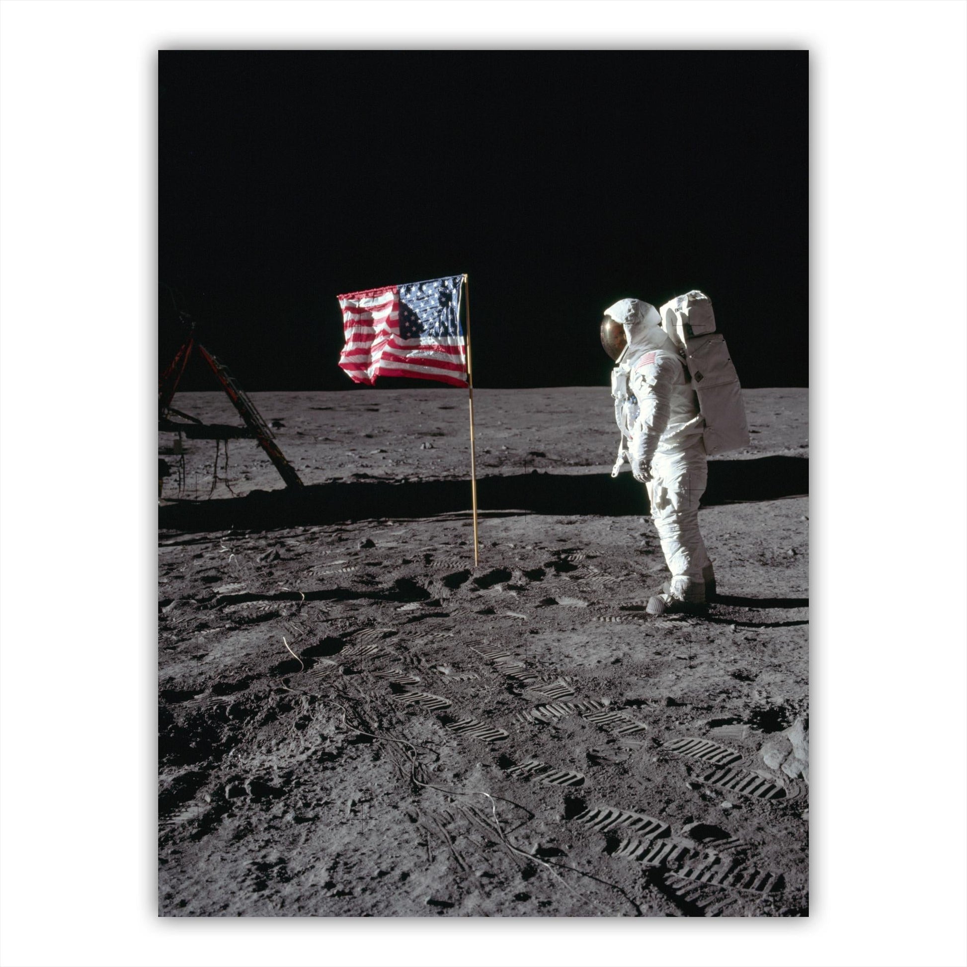 Lunar Salute: Aldrin and the American Flag - Atka Inspirations