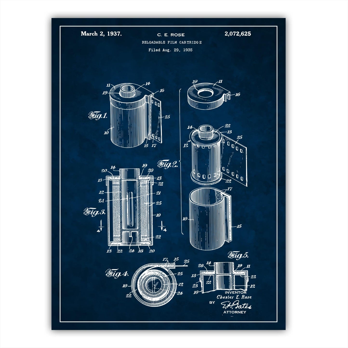 Patent 2072625 - Reloadable Film Catridge - 1937 - Atka Inspirations