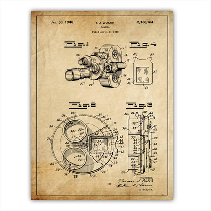 Patent 2188764 - Camera by T. J. Walsh - 1940 - Atka Inspirations