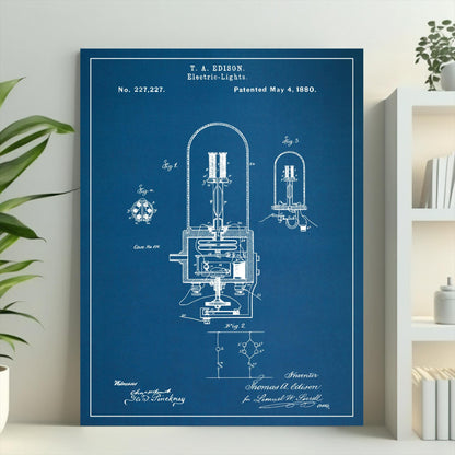 Patent 227227 - Electric Lights By Thomas Edison - 1880 - Atka Inspirations