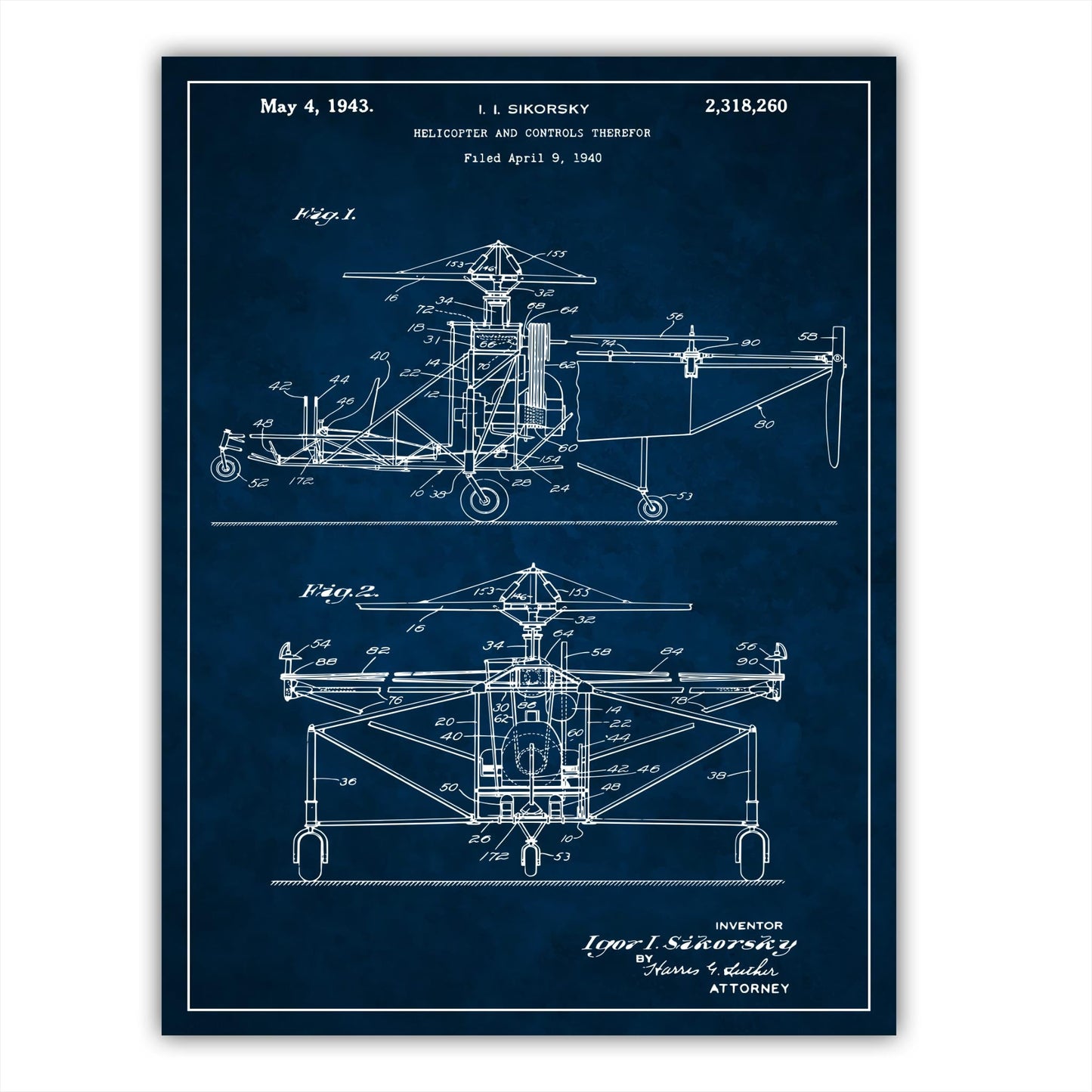 Patent 2318260 - Helicopter by Igor Sikorsky - 1943 - Atka Inspirations