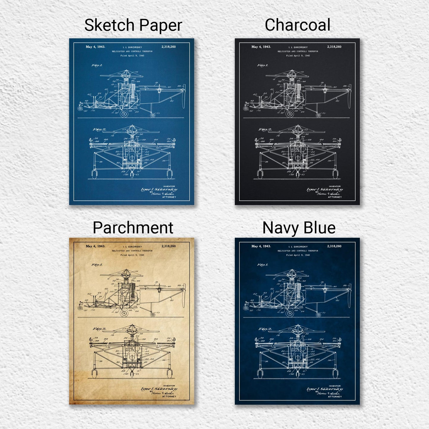 Patent 2318260 - Helicopter by Igor Sikorsky - 1943 - Atka Inspirations