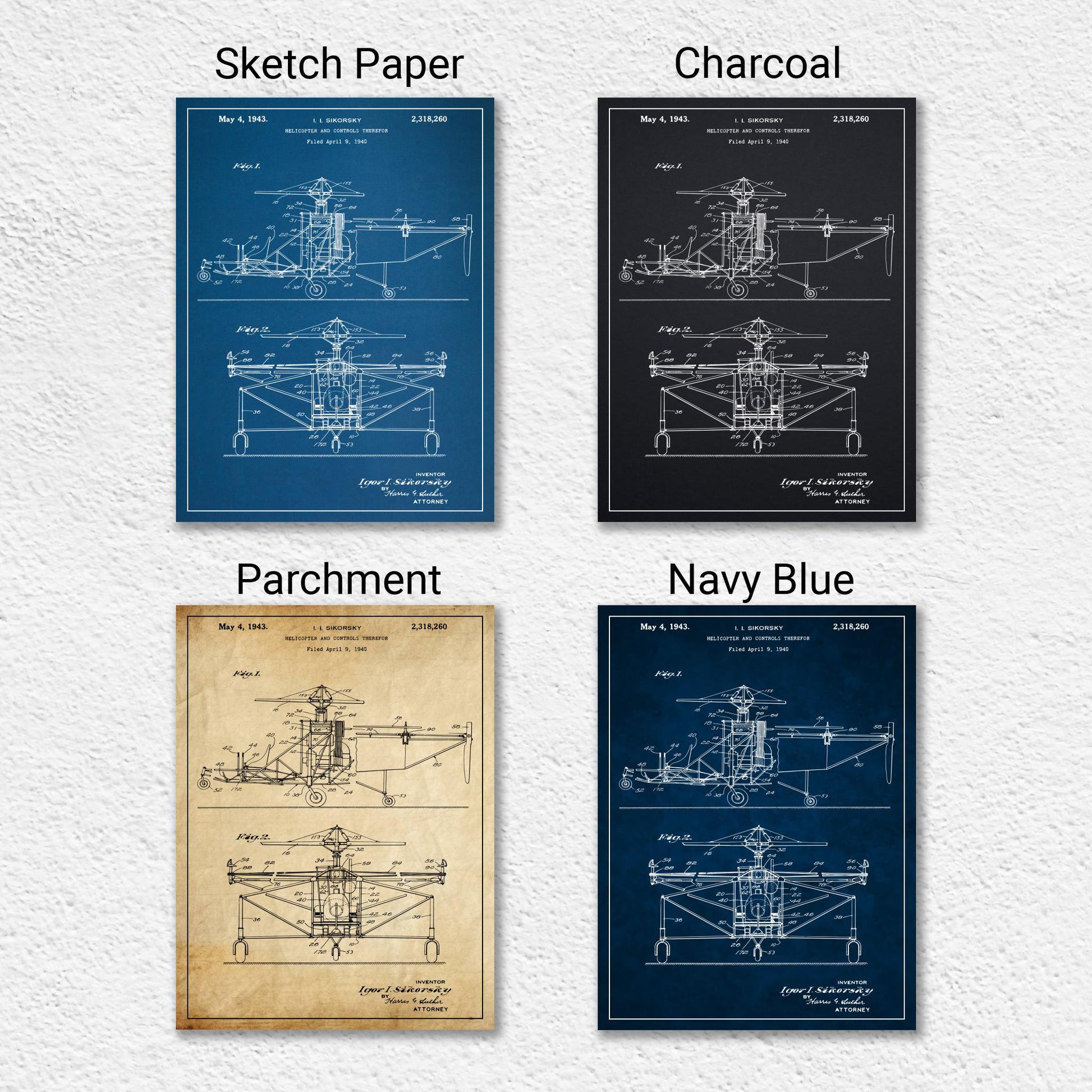 Patent 2318260 - Helicopter by Igor Sikorsky - 1943 - Atka Inspirations