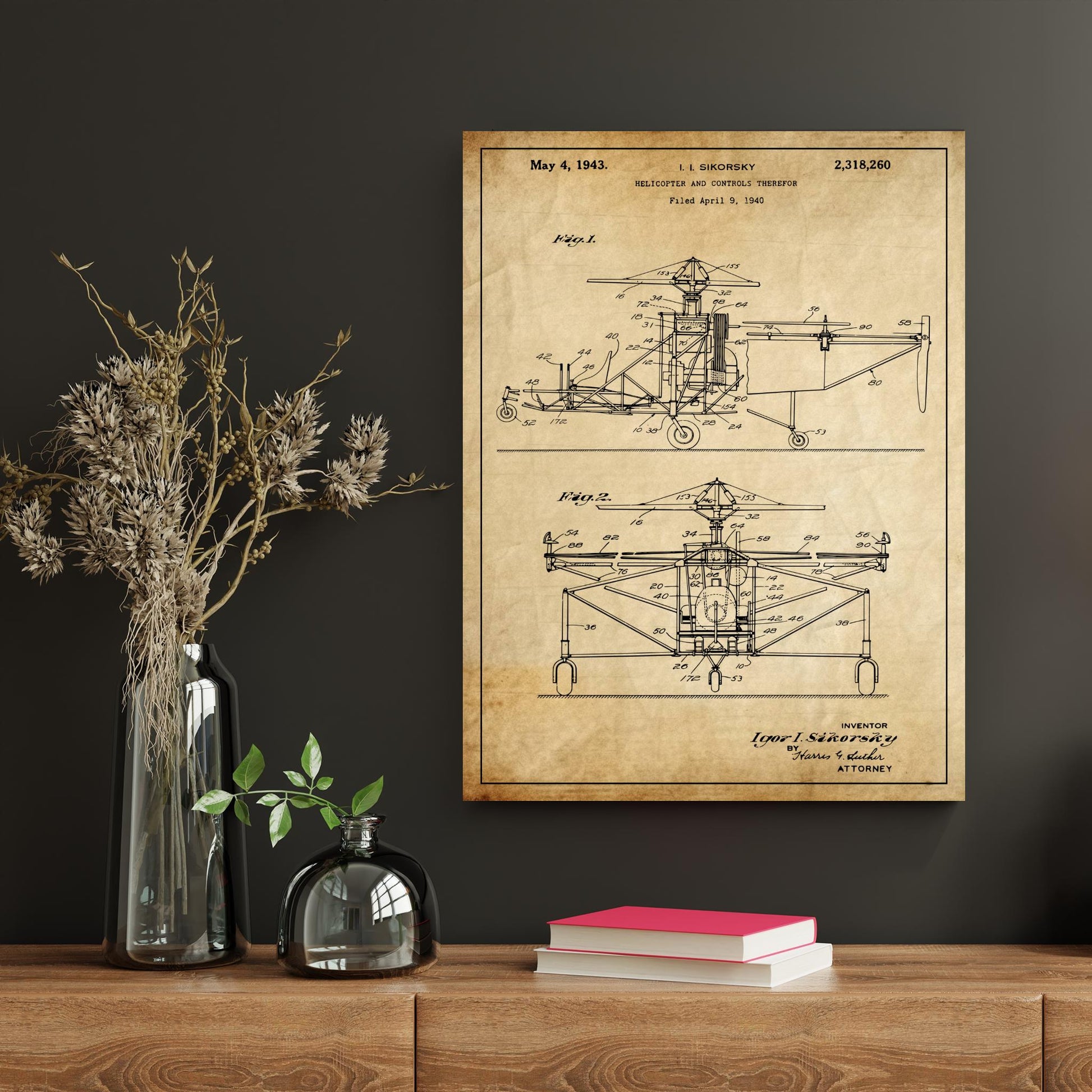 Patent 2318260 - Helicopter by Igor Sikorsky - 1943 - Atka Inspirations