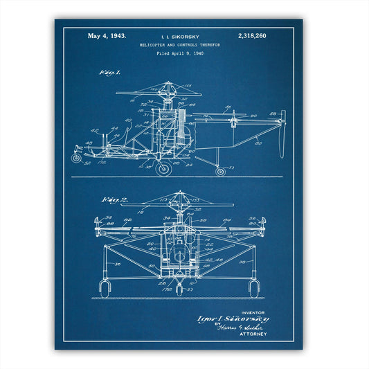 Patent 2318260 - Helicopter by Igor Sikorsky - 1943 - Atka Inspirations