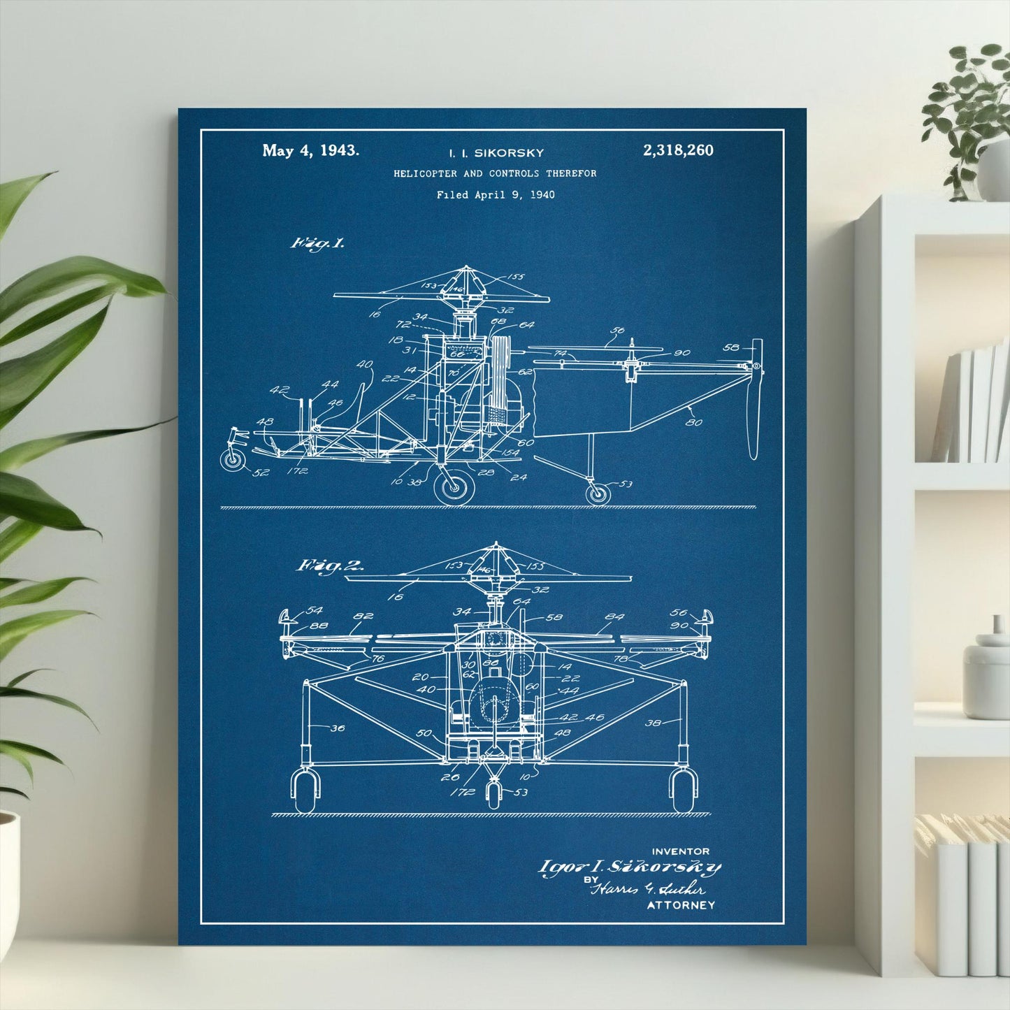 Patent 2318260 - Helicopter by Igor Sikorsky - 1943 - Atka Inspirations