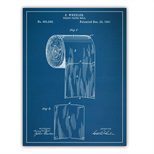 Patent 465588 - Toilet Paper Roll by S. Wheeler - 1891 - Atka Inspirations