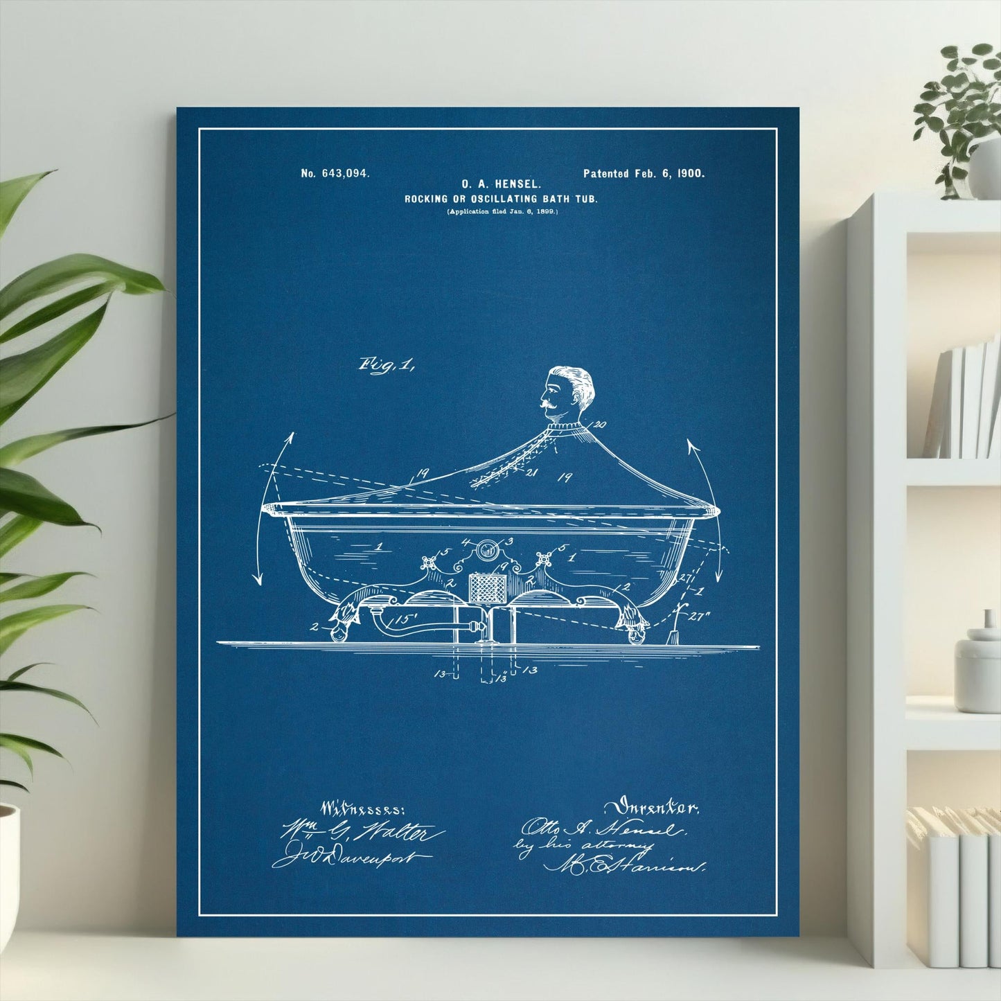 Patent 643094 - Rocking/Oscillating Bath Tub - 1900 - Atka Inspirations