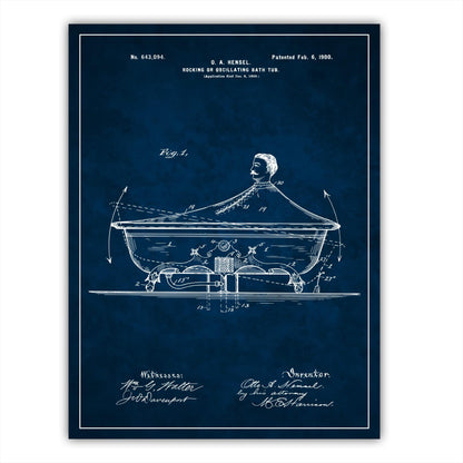 Patent 643094 - Rocking/Oscillating Bath Tub - 1900 - Atka Inspirations